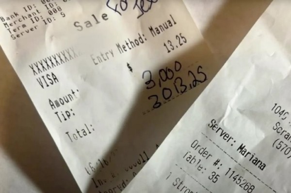Мужчина оставил $3000 чаевых за обед стоимостью $13. На этом история не закончилась Мужчина оставил $3000 чаевых за обед стоимостью $13. На этом история не закончилась