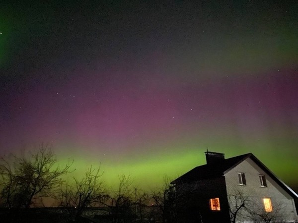Полярное сияние в небе Беларуси. Очень красиво! Полярное сияние в небе Беларуси. Очень красиво!