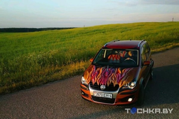 В Беларуси девушка переделала свой Volkswagen Touran в единорога и попыталась продать в два раза дороже