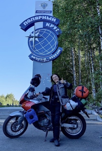 Белоруска на мотоцикле побывала на Баренцевом море
