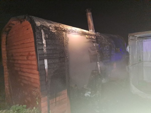 В Пинском районе горела баня