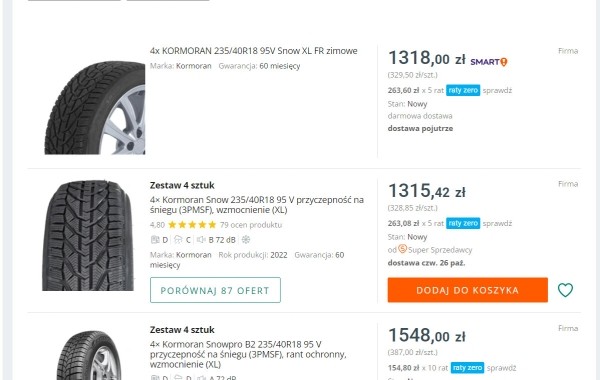 «От 50 долларов за комплект». Изучили шинный рынок в Польше и Литве