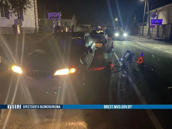 В Пинске велосипедист попал под колеса авто. Стали известны подробности