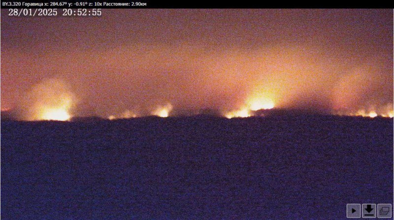 В Дрогичинском районе Брестской области горит болотистая местность В Дрогичинском районе Брестской области горит болотистая местность