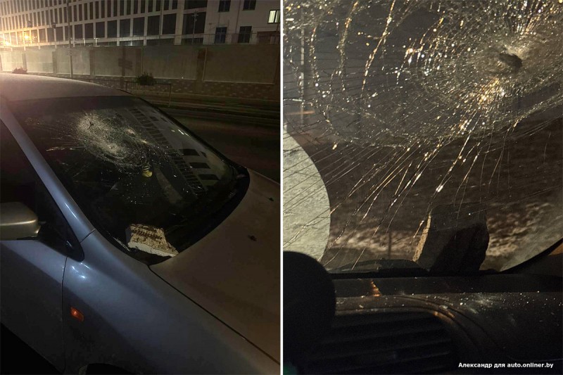 «Ехала под мостом — получила удар куском бетона в лобовое». Подробности неприятной истории «Ехала под мостом — получила удар куском бетона в лобовое». Подробности неприятной истории