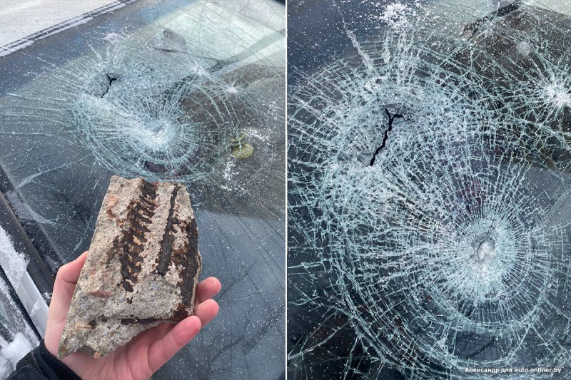 «Ехала под мостом — получила удар куском бетона в лобовое». Подробности неприятной истории «Ехала под мостом — получила удар куском бетона в лобовое». Подробности неприятной истории