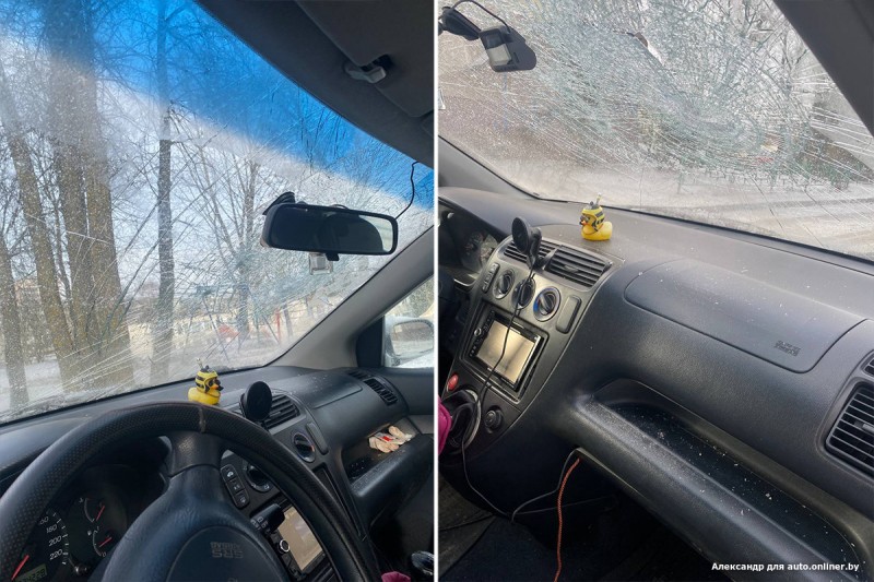 «Ехала под мостом — получила удар куском бетона в лобовое». Подробности неприятной истории «Ехала под мостом — получила удар куском бетона в лобовое». Подробности неприятной истории