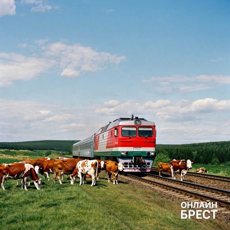 В Беларуси пассажирский поезд влетел в стадо коров В Беларуси пассажирский поезд влетел в стадо коров