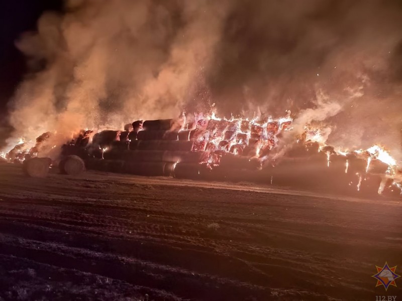 120 тонн соломы сгорело в Пружанском районе