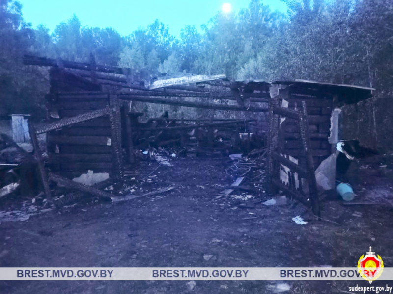 Житель Пружанского района поджёг гараж из-за отказа в кипятке для кофе