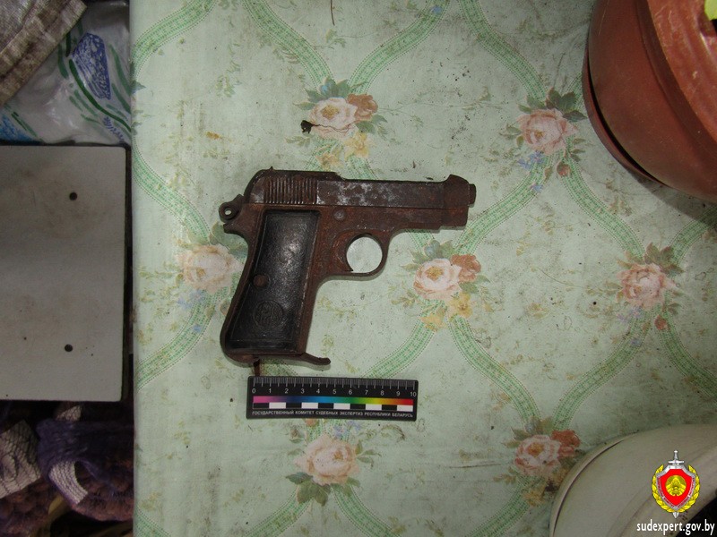 Итальянский пистолет первой половины XX века обнаружен на крыше дома в Жабинке