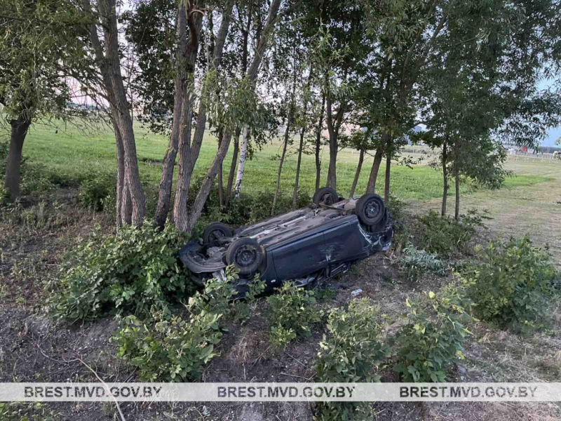В Кобринском районе Volkswagen перевернулся и врезался в дерево В Кобринском районе Volkswagen перевернулся и врезался в дерево
